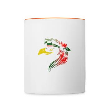 Tchétchénie - Mug contrasté - blanc/orange - Devant