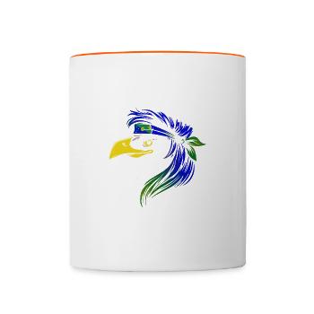 Île Christmas - Mug contrasté - blanc/orange - Devant