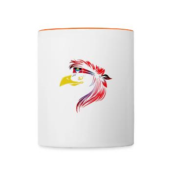 Antigua und Barbuda - Tasse zweifarbig - Weiß/Orange - Vorne