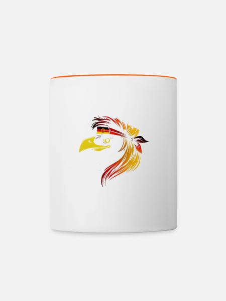 DDR - Tasse zweifarbig - Weiß/Orange