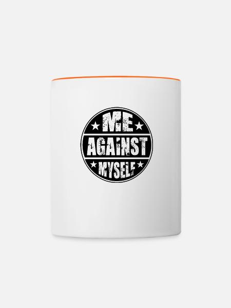 Workout - Tasse zweifarbig - Weiß/Orange