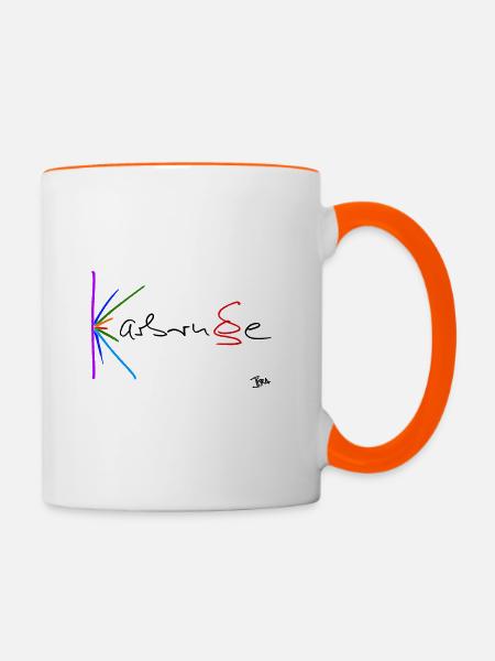 Karlsruhe - Tasse zweifarbig - Weiß/Orange