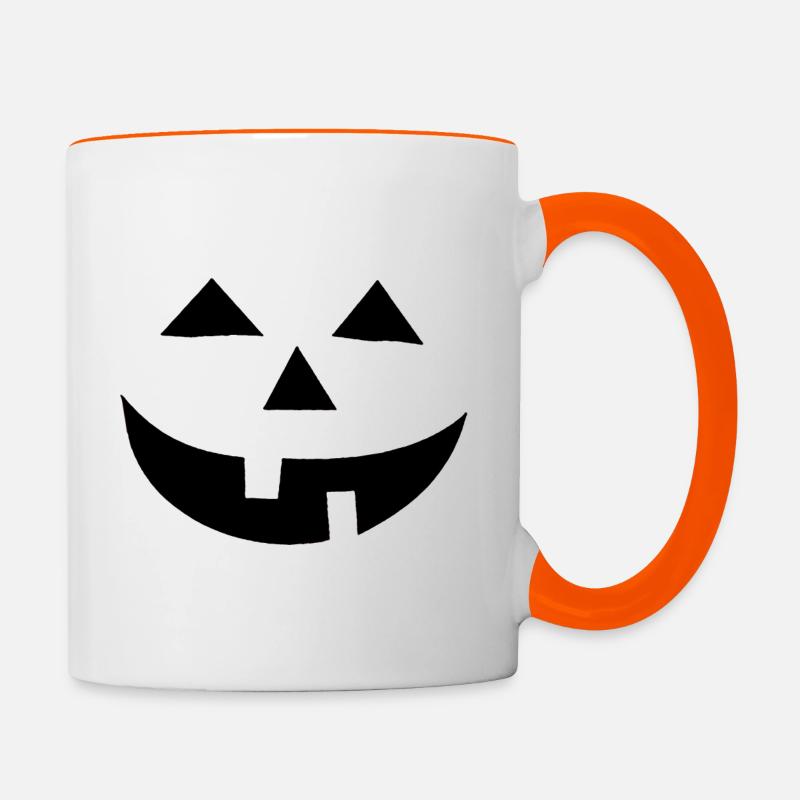 Jack O Latern - Mug contrasté - blanc/orange