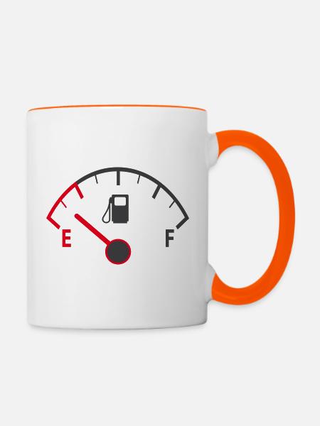 Fuel - Tasse zweifarbig - Weiß/Orange