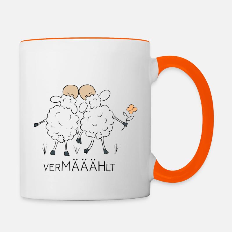 verMÄÄÄHlt - Tasse zweifarbig - Weiß/Orange