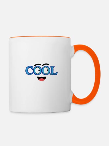 Cool - Tasse zweifarbig - Weiß/Orange