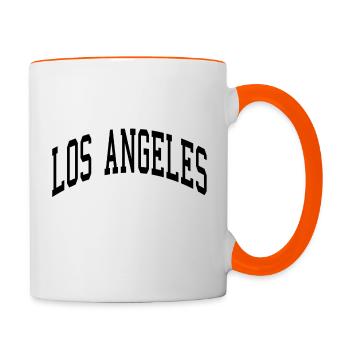 Los Angeles - California - Tasse zweifarbig - Weiß/Orange - Rechts