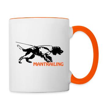 Springer spaniel mantrailing - Contrasting Mug - white/orange - Right