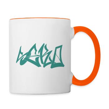 Seko Graffiti - Tasse zweifarbig - Weiß/Orange - Rechts