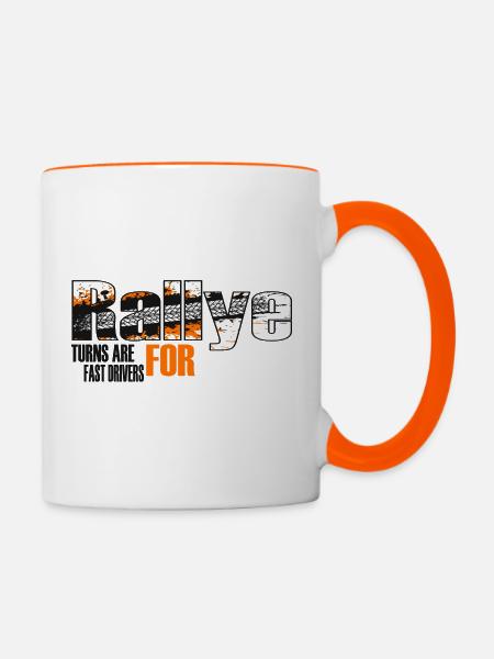 Rally - Tasse zweifarbig - Weiß/Orange