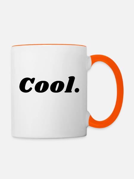 Cool - Tasse zweifarbig - Weiß/Orange