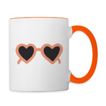 Sonnenbrille - Tasse zweifarbig - Weiß/Orange - Rechts
