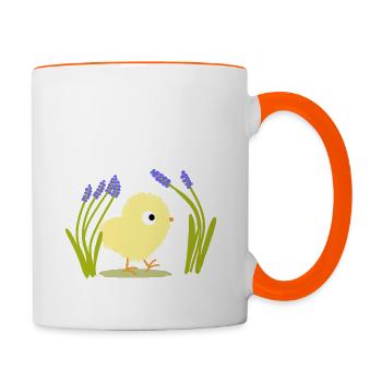Osterkücken - Contrasting Mug - white/orange - Right