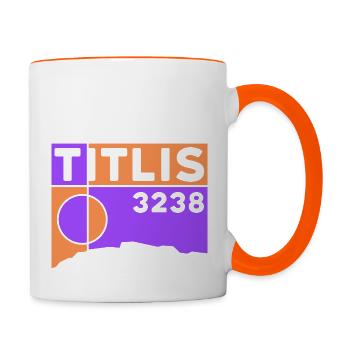 Montée du Titlis Randonnée en montagne Engelberg - Mug contrasté - blanc/orange - Droite