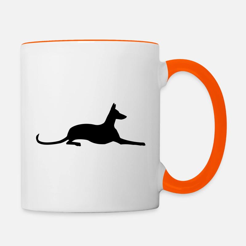 Podenco - Tasse zweifarbig - Weiß/Orange