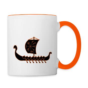Drakkar - Dragon Boat - Contrasting Mug - white/orange - Right