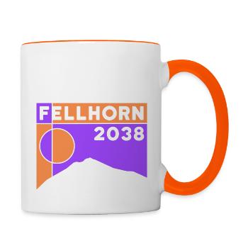 Fellhorn Oberstdorf Randonnée Randonnée Alpenrosen - Mug contrasté - blanc/orange - Droite