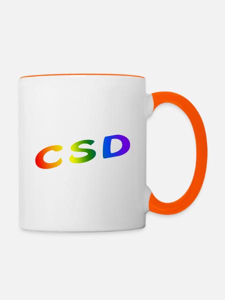 CSD - Tasse zweifarbig - Weiß/Orange