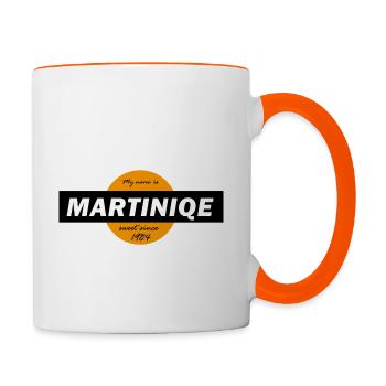 Martinique - Born in 1984 - Contrasting Mug - white/orange - Right