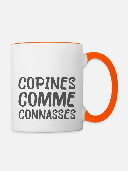 Freundinnen als - Tasse zweifarbig - Weiß/Orange
