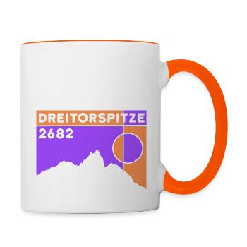Dreitorspitze Söllerpass Crossing Hiking - Contrasting Mug - white/orange - Right