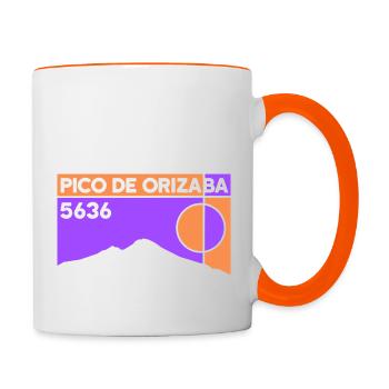 Pico De Orizaba Citlaltépetl Besteigung Mexico - Tasse zweifarbig - Weiß/Orange - Rechts