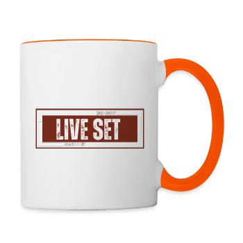 Design20 - Tasse zweifarbig - Weiß/Orange - Rechts