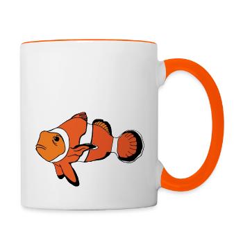 Poisson-clown - Mug contrasté - blanc/orange - Droite
