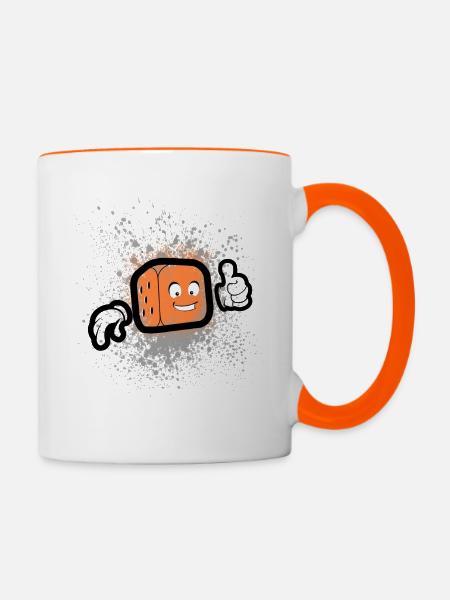 Character Graffiti - Tasse zweifarbig - Weiß/Orange