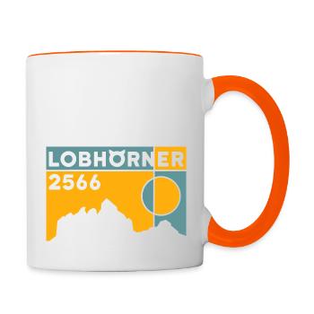 Lobhörner Ski de randonnée Randonnée Traversée Topo - Mug contrasté - blanc/orange - Droite