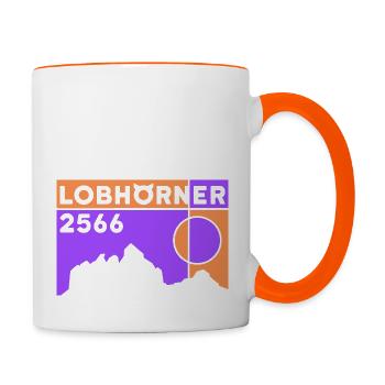 Lobhorns Hike Tour Crossing Souvenir - Mug contrasté - blanc/orange - Droite