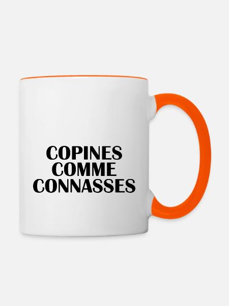 Freundinnen als - Tasse zweifarbig - Weiß/Orange