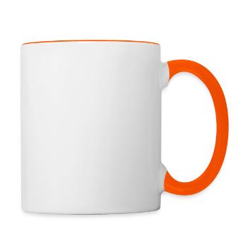 Get Money Dictionary white - Tasse zweifarbig - Weiß/Orange - Rechts