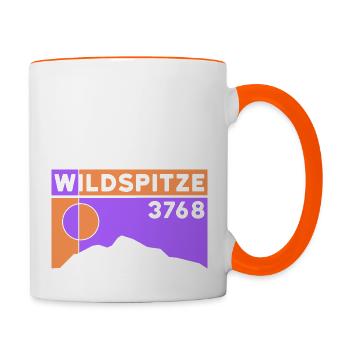 Wildspitze ski tour high tour randonnée itinéraire normal - Mug contrasté - blanc/orange - Droite