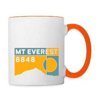 Mount Everest Base Camp Nepal Trekking Souvenir - Tasse zweifarbig - Weiß/Orange - Rechts