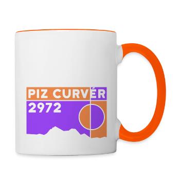 Piz Curvér Finisher Ski de randonnée Randonnée Escalade - Mug contrasté - blanc/orange - Droite