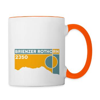 Brienzer Rothorn Randonnée Randonnée Haute Altitude Souvenir - Mug contrasté - blanc/orange - Droite