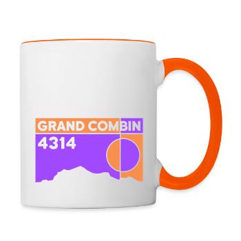 Grand Combin Valais randonnée traversée VTT - Mug contrasté - blanc/orange - Droite