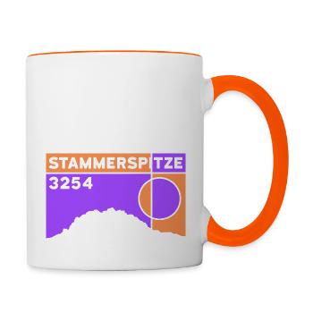 Stammerspitze Piz Tschütta Samnaun tour de montagne - Mug contrasté - blanc/orange - Droite