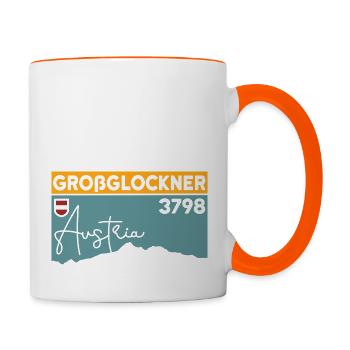 Großglockner Ski Tour Hiking Mountain Running Hohe Tauern - Contrasting Mug - white/orange - Right