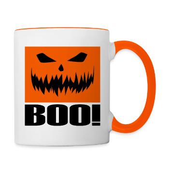 NUIT D’HORREUR D’HALLOWEEN - Mug contrasté - blanc/orange - Droite