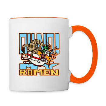 Ramen Bowl Spilling - Contrasting Mug - white/orange - Right