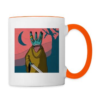 Hand of the sword - Mug contrasté - blanc/orange - Droite