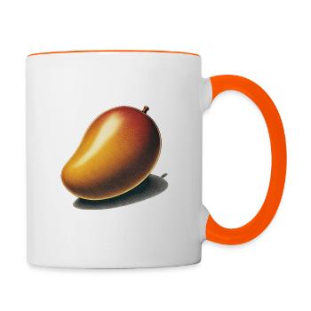 Mango Fruit Retro Look Fruit Collection - Contrasting Mug - white/orange - Right