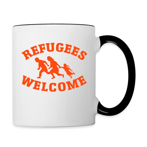 Refugees Welcome - Tasse zweifarbig