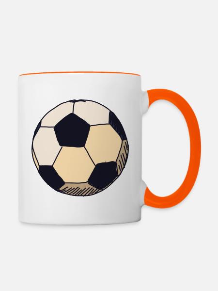 Ballsport - Tasse zweifarbig - Weiß/Orange
