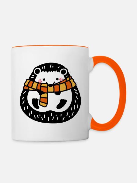 Wildtiere - Tasse zweifarbig - Weiß/Orange