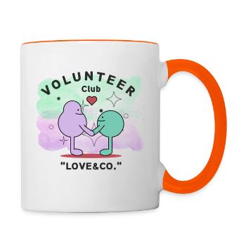 Valentin - Mug contrasté - blanc/orange - Droite