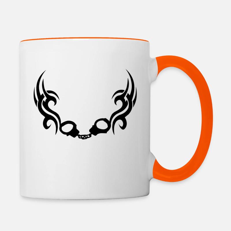 Hand-schellentrible - Contrasting Mug - white/orange