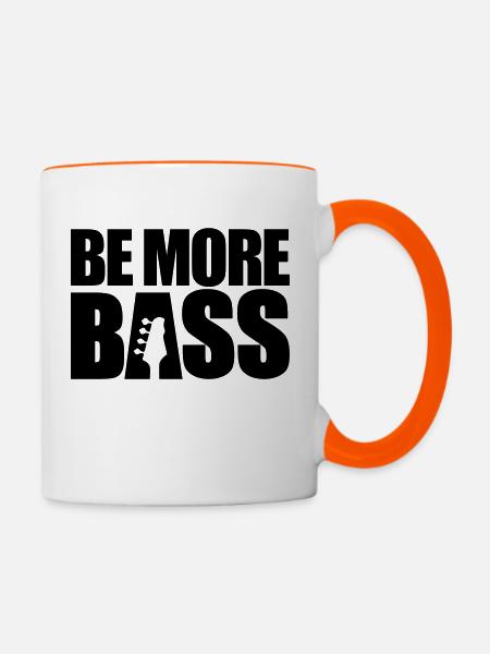 be more bass - Tasse zweifarbig - Weiß/Orange